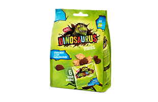 Lotus® Dinosaurus Minis met melkchocolade 6 zakjes